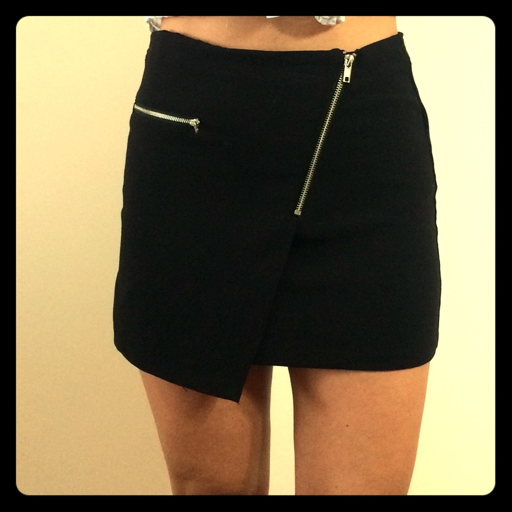 Black mini skirt